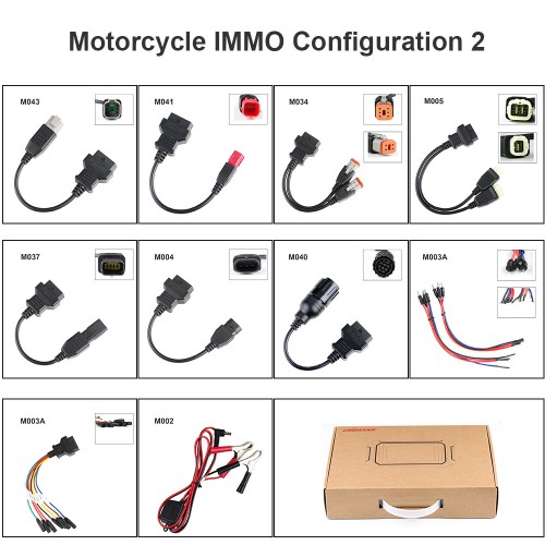 [Configuration 2] OBDSTAR MOTO IMMO Kits Motorcycle Basic Adapters for X300 DP Plus X300 Pro4