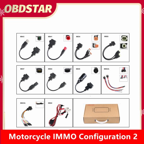 [Configuration 2] OBDSTAR MOTO IMMO Kits Motorcycle Basic Adapters for X300 DP Plus X300 Pro4
