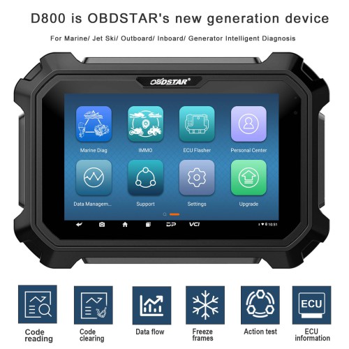 OBDSTAR D800 A B C D Configuration for Marine/ Jet Ski/ Outboard/ Inboard/ Generator Intelligent Diagnosis