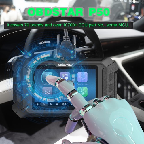 [UK/EU Ship] OBDSTAR P50 Airbag Reset Tool Covers 86 Brands Over 11600+ ECU Part No. by OBD/BENCH with P004 New Update Battery Reset for Audi by BENCH