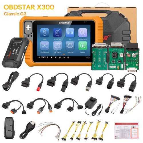 2024 OBDSTAR X300 Classic G3 A1+A2 Itelligent Key Programming Tool for E-cars Motorcycle Marine (jet-ski) Free Key sim 5 in and Motor Set Adapters