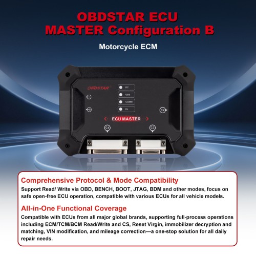 OBDSTAR ECU MASTER B Configuration Motorcycle ECM