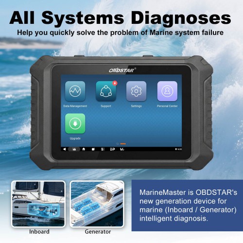 OBDSTAR MarineMaster Diagnostic Tool C+D Configuration for Inboard, Generator 2 Years Free Update