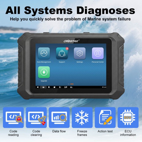 OBDSTAR MarineMaster Diagnostic Tool C+D Configuration for Inboard, Generator 2 Years Free Update