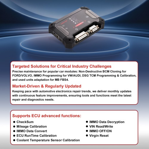 [Bundle Kit] OBDSTAR ECU MASTER A Configuration + MQB All Key Lost RH850/V850 Adapter Kit