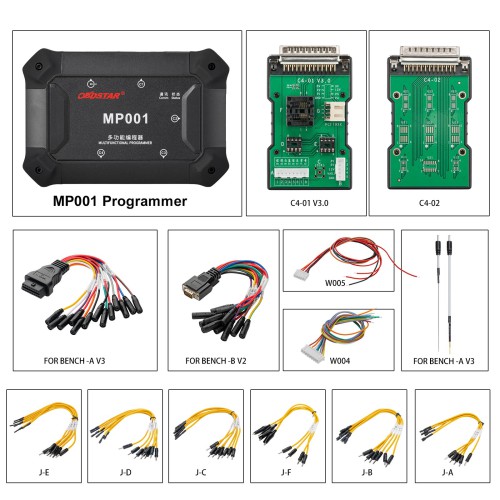 New OBDSTAR MP001 Set (MP001 Programmer+C4-01 Host + C4-02 Host + Jumper Wires + W004/W005/ECU Bench Jumper) work with DC706/X300 Classic G3/MK70/P50